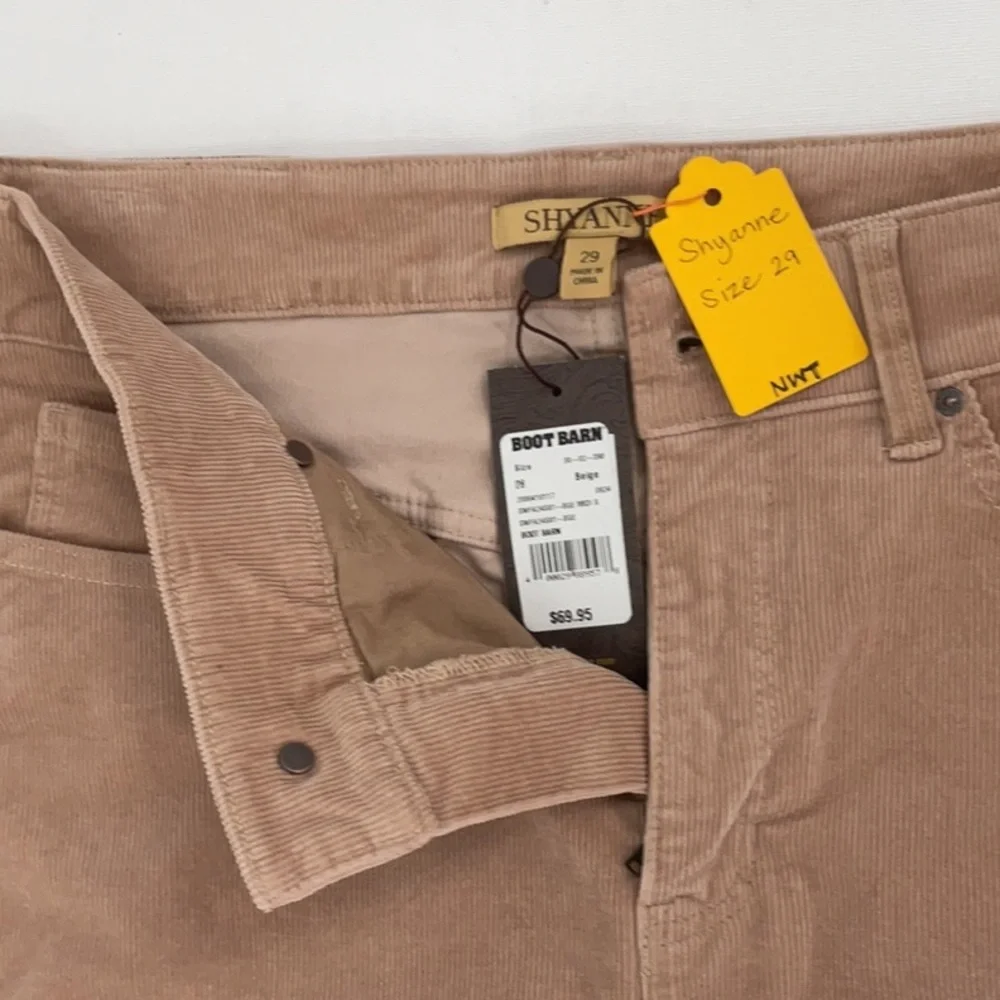 NWT Shyanne Tan Corduroy Skirt Size 29 waist Mid Length Boot Barn - Picture 7 of 7